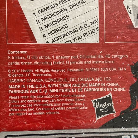 Scattergories Game by Hasbro Gaming New Factory Sealed - Picture 5 of 7